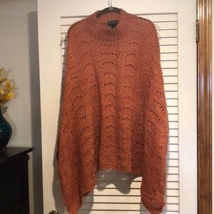 Burnt orange pancho
